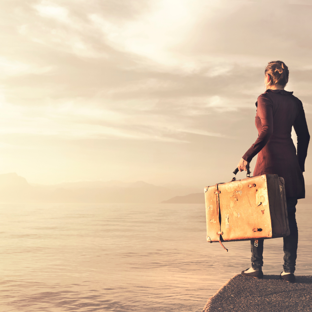 Know where you're going: woman with luggage
